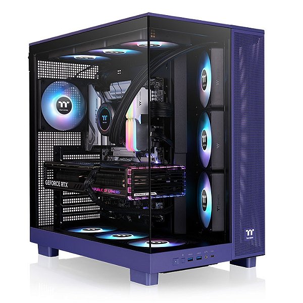 Gabinete Gamer Thermaltake View 380 XL TG ARGB Future Dusk Mid Tower 4x 120mm ARGB - CA-11E-00MNWN-00