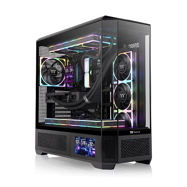 Gabinete Gamer Thermaltake View 600 TG Black Full Tower 4 Vidros Temperados - CA-11H-00F1WN-00