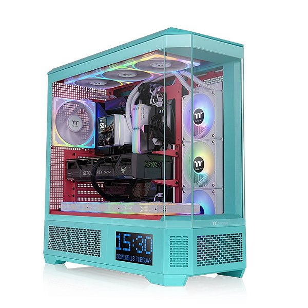 Gabinete Gamer Thermaltake View 600 TG Mint Strawberry Full Tower 4 Vidros Temperados - CA-11H-00FLWN-00