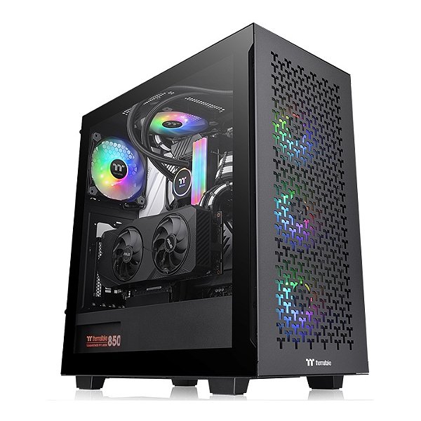 Gabinete Gamer Thermaltake V350 TG ARGB Air Black Mid Tower 4 Fans - CA-1S3-00M1WN-03
