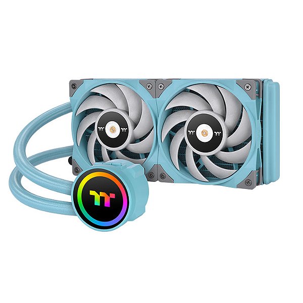 Water Cooler Thermaltake TOUGHLIQUID 240 ARGB Sync Turquoise AIO 2x120mm - CL-W319-PL12TQ-A