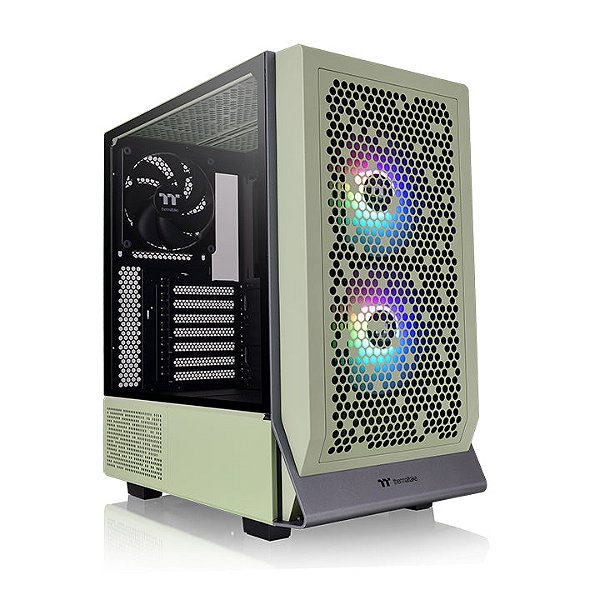 Gabinete Gamer Thermaltake Ceres 300 TG ARGB Matcha Green Mid Tower Vidro Temperado 3 Fans CT140 ARGB - CA-1Y2-00MEWN-00