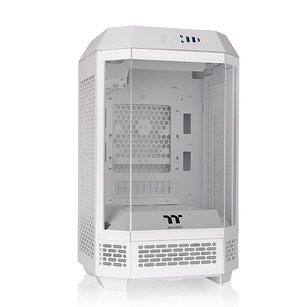Gabinete Thermaltake The Tower 250 Snow Branco Mini-ITX Vidro Temperado 2x CT120 - CA-1Z9-00S6WN-00