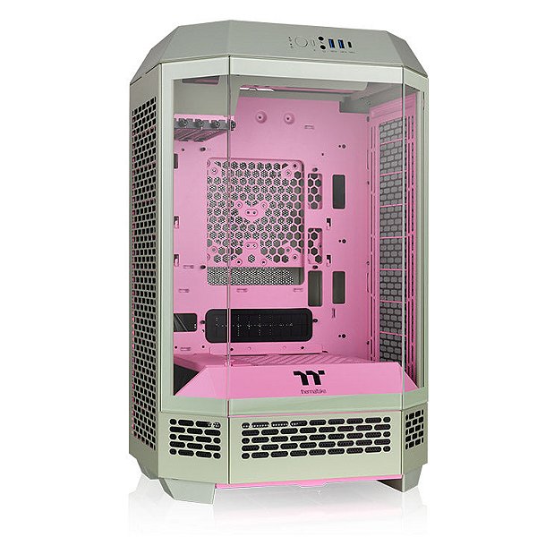 Gabinete Thermaltake The Tower 300 Matcha Plum Micro-ATX Vidro Temperado 2x Fan 140mm Radiador 420mm - CA-1Y4-00SJWN-00