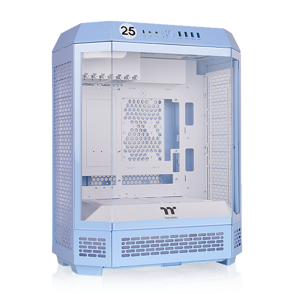 Gabinete Thermaltake The Tower 600 Hydrangea Blue Mid Tower Vidro Temperado 2 Fans CT140 - CA-1Z1-00MFWN-00