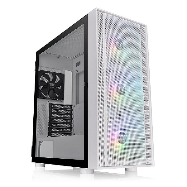 Gabinete Mid Tower Thermaltake H570 TG ARGB Snow Branco Vidro Temperado Mesh 3x120mm ARGB - CA-1T9-00M6WN-01