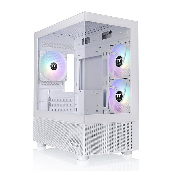 Gabinete Thermaltake View 170 TG ARGB Snow Branco Micro-ATX Vidro Temperado 3x Fan 120mm ARGB - CA-1Z4-00M6WN-00