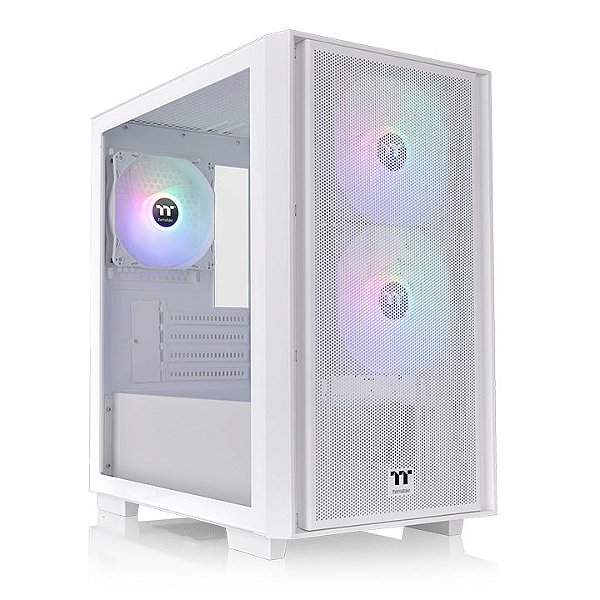 Gabinete Thermaltake Versa H16 TG ARGB Snow White Micro-ATX Mesh Vidro Temperado 3x Fan 120mm ARGB - CA-1Y8-00S6WN-01
