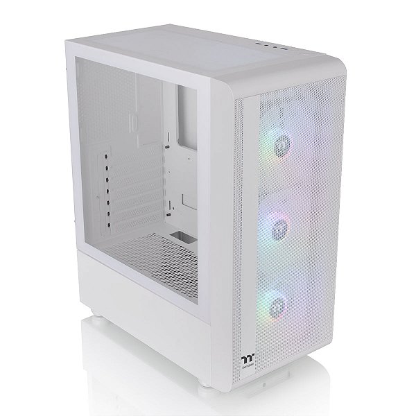 Gabinete Thermaltake S200 TG ARGB Snow Mid Tower 3x120mm ARGB com Fonte 650W - CA-3X2-65M6WZ-00