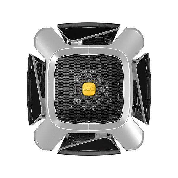 Gabinete Gamer Geometric Future Model 2 The Ark Vidro Temperado Cinza Sem Fan - GEO-M2-GG