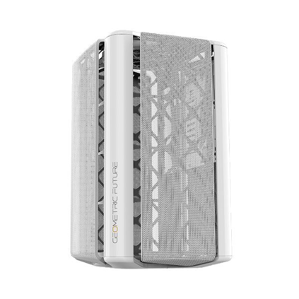 Gabinete Gamer Geometric Future Model 2 The Ark Mesh Branco Sem Fan - GEO-M2-MW
