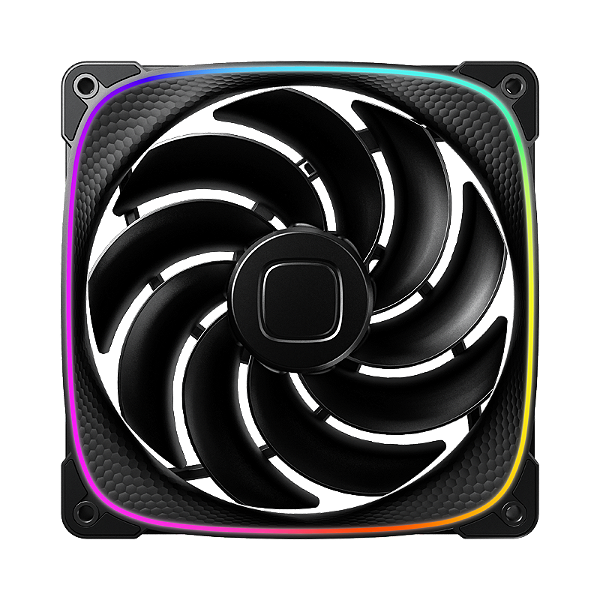 Fan Geometric Future Squama 2503R Reverse Blade 140mm RGB Preto - GEO-S2503RB-14S