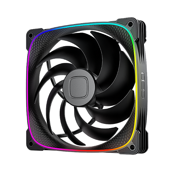 Fan Geometric Future Squama 2503 140mm RGB Preto - GEO-S2503B-14S