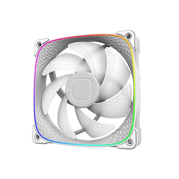 Fan Geometric Future Squama 2503 120mm RGB Branco - GEO-S2503W-1