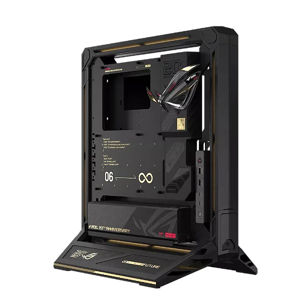 Gabinete Gamer ASUS ROG GR20 Edition 20 Mid Tower Preto e Dourado - ROG-GR20-EDITION-20