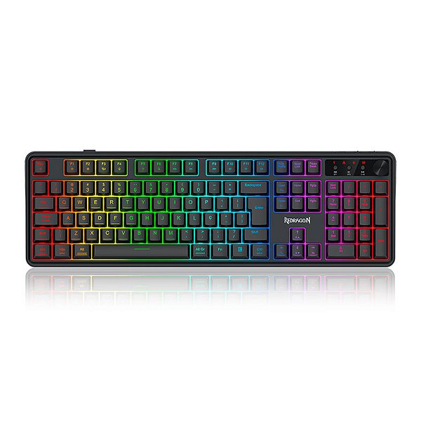 Teclado Membrana RM104 Volvano RGB 3 Mode Preto - K526-WL