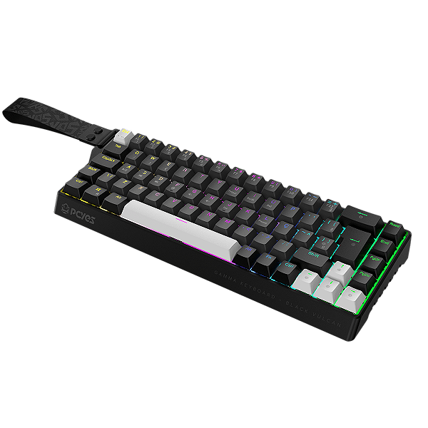 Teclado Magnético PCYES Gamma Black Vulcan 8000Hz USB Rapid Trigger 0,01mm - LED RGB - PMGMBV
