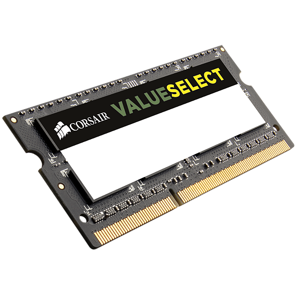 Memória RAM Corsair ValueSelect 4GB DDR3 1600MHz SODIMM para Notebook - CMSO4GX3M1A1600C11