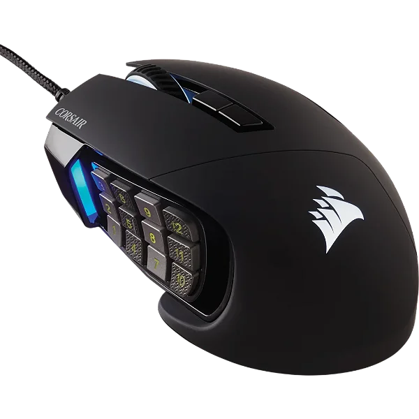 Mouse Gamer Corsair Scimitar RGB Elite MOBA/MMO 18000 DPI Com Fio Preto - CH-9304211-NA