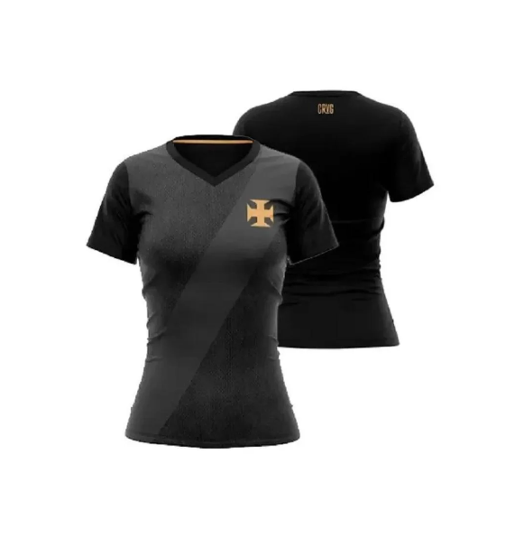 Camisa Braziline Vasco Cyborg Feminino - Preto