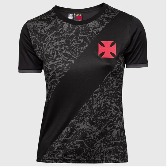 Camiseta Feminina Braziline Vasco Splash - Preta