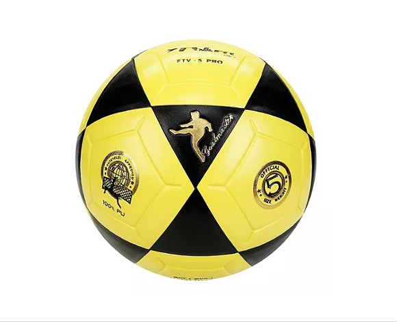 Bola De Futebol Poker Rio Poker Nº 5 Cor Amarelo E Preto