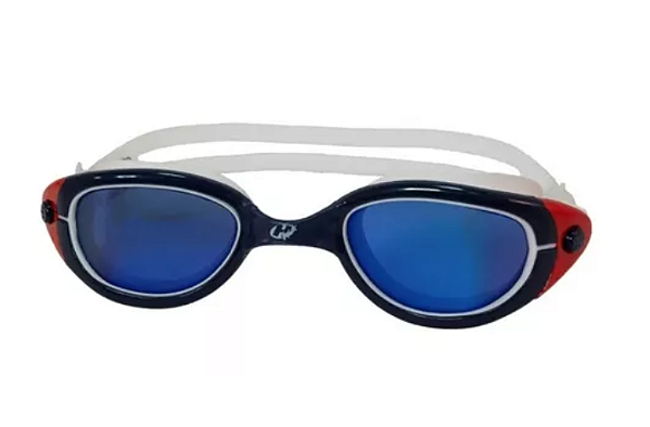 Óculos Natação Hammerhead Wave Pro Mirror - Azul/branco/vermelho