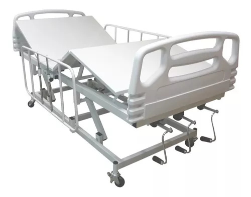 Cama hospitalar manual 3 manivelas semi luxo - Marca Hospitalar