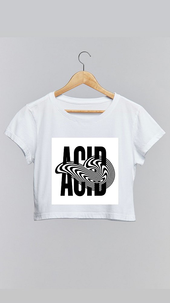 Cropped ACID - 100% algodão branco