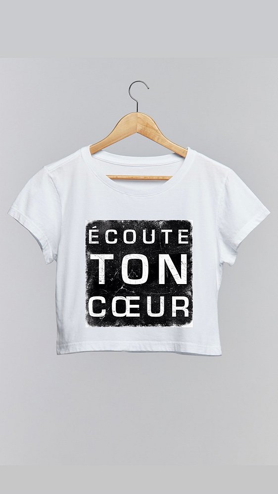 Cropped COEUR - 100% algodão branco