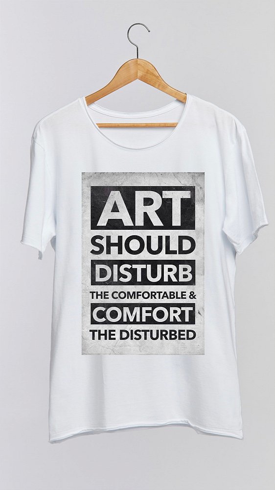 Camiseta ART - 100% algodão corte a fio branca