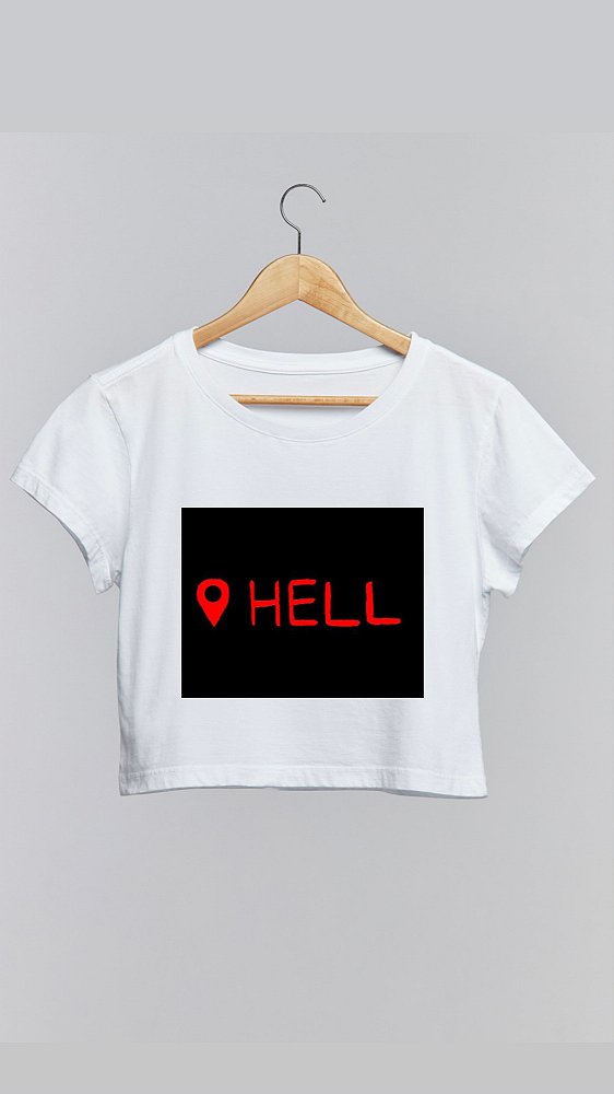Cropped HELL - 100% algodão branco
