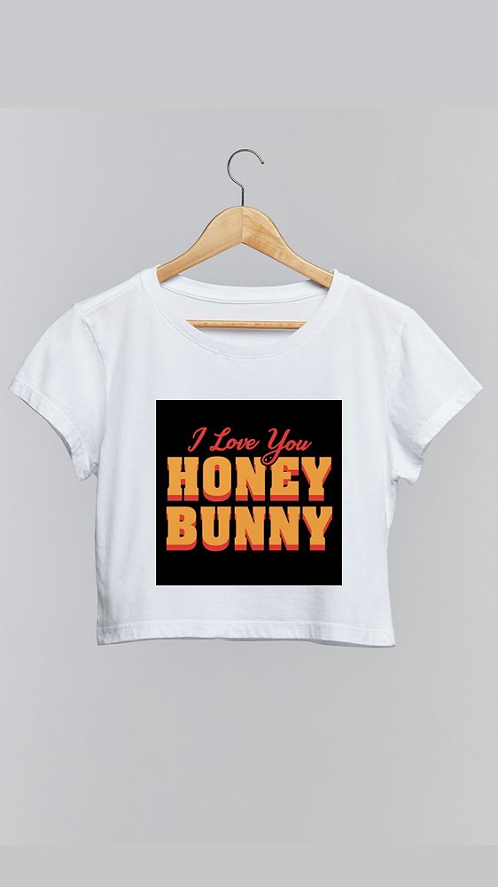 Cropped HONEY BUNNY - 100% algodão branco