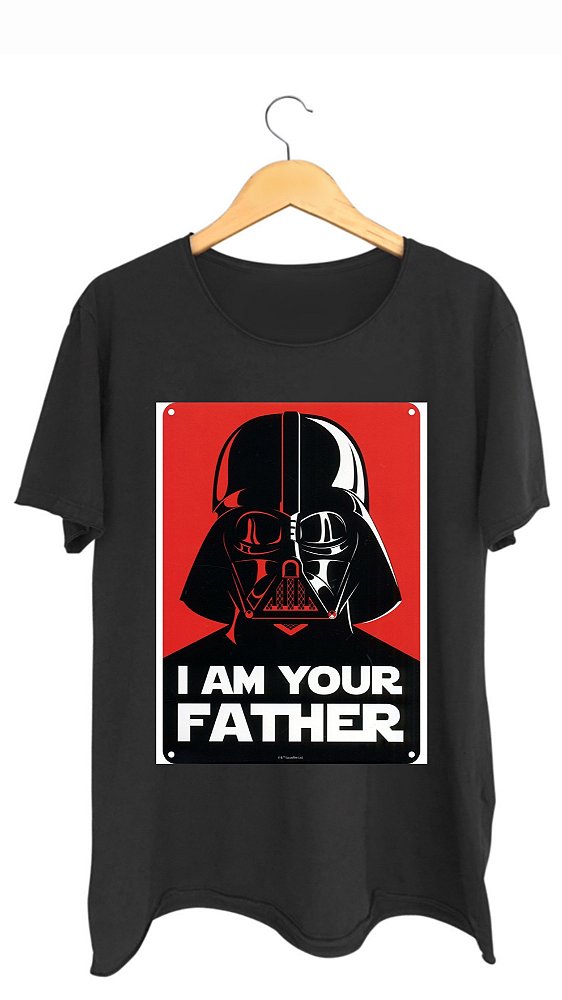 Camiseta VADER - 100% algodão corte a fio preta