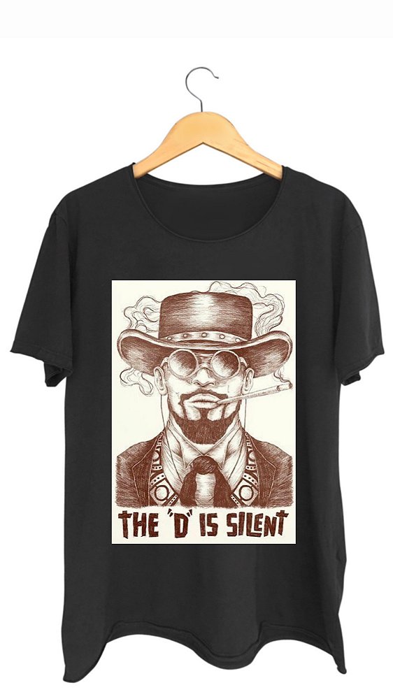 Camiseta DJANGO - 100% algodão corte a fio preta