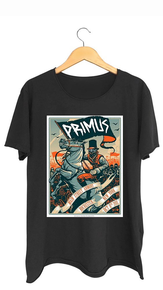 Camiseta PRIMUS - 100% algodão corte a fio preta