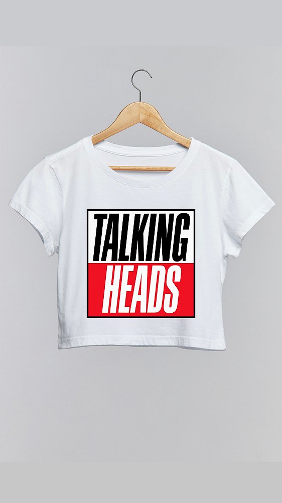 Cropped TALKING HEADS I - 100% algodão branco