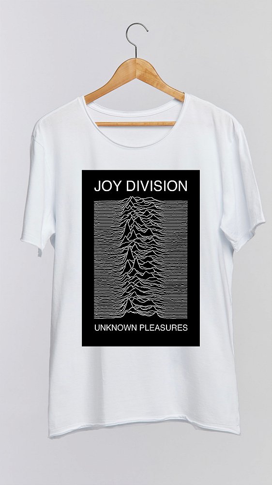 Camiseta JOY DIVISION - 100% algodão corte a fio branca