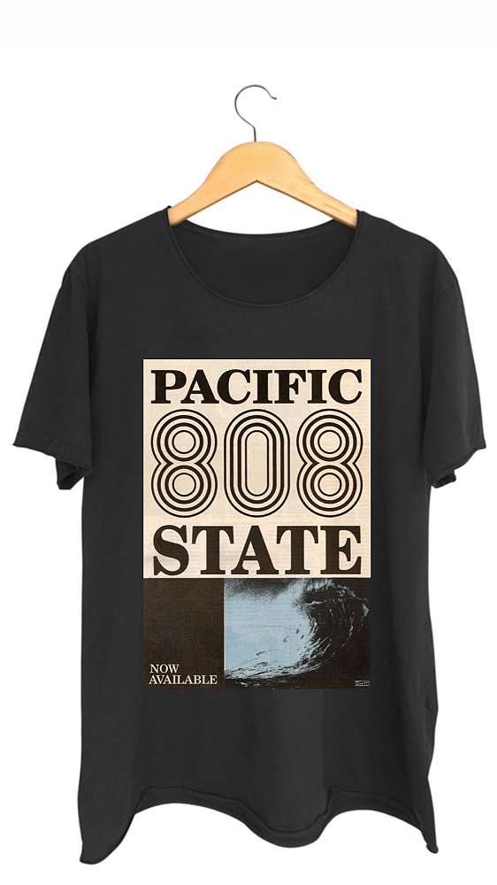 Camiseta PACIFIC STATE - 100% algodão corte a fio preta