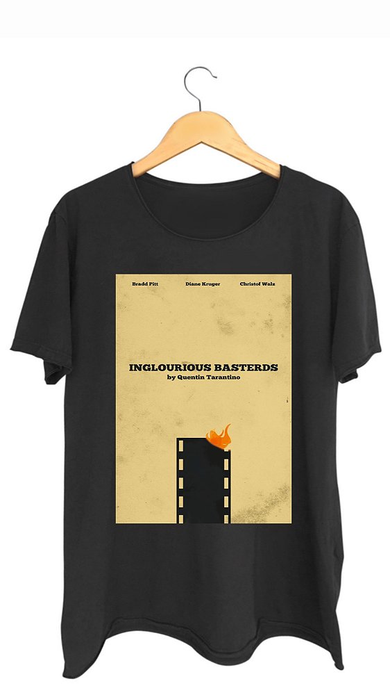Camiseta INGLORIOUS BASTERDS - 100% algodão corte a fio preta