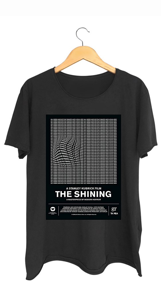 Camiseta THE SHINING - 100% algodão corte a fio preta