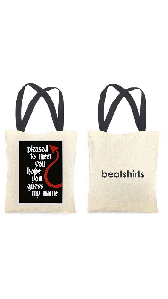 Ecobag com alça preta - 100% algodão - 30cmx40cm - ROLLING STONES