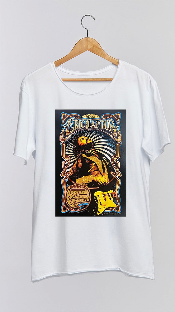 Camiseta ERIC CLAPTON I - 100% algodão corte a fio branca