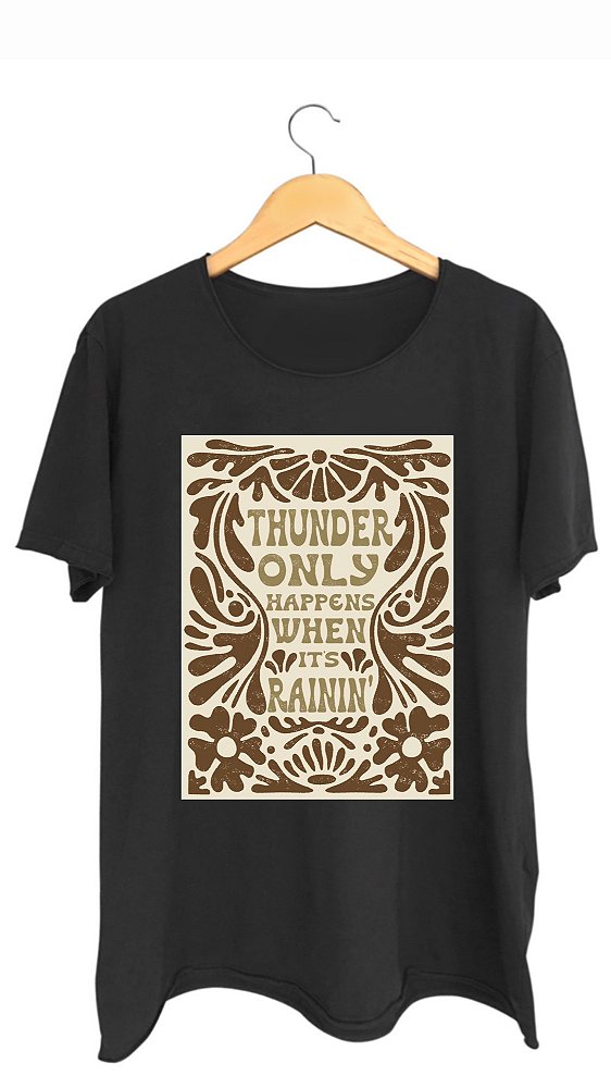 Camiseta DREAMS - 100% algodão corte a fio preta