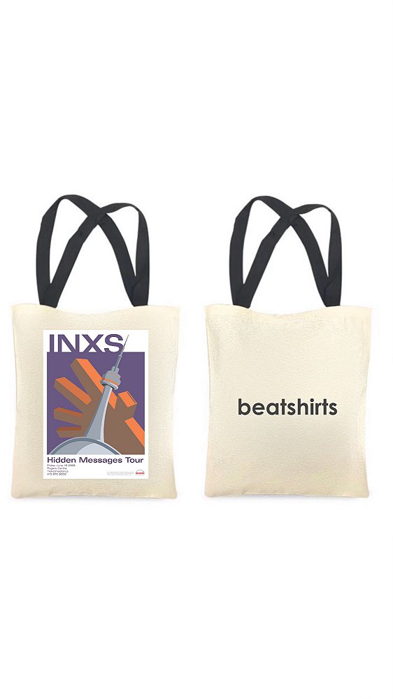 Ecobag com alça preta - 100% algodão - 30cmx40cm - INXS