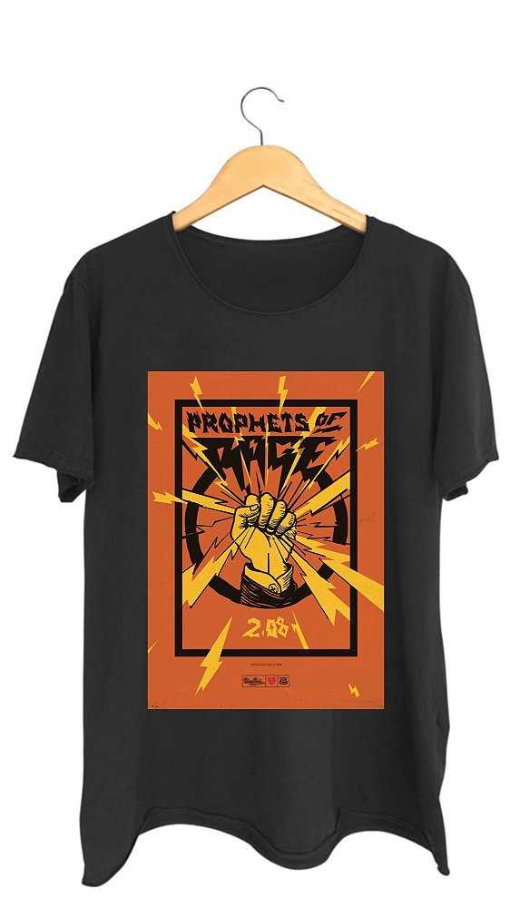 Camiseta PROPHETS OF RAGE - 100% algodão corte a fio preta