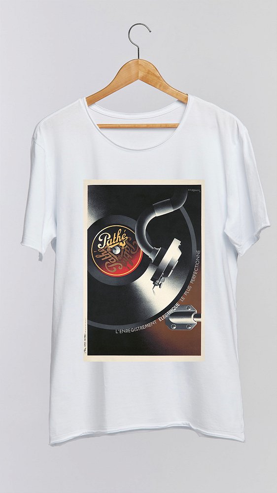 Camiseta PATHÉ - 100% algodão corte a fio branca