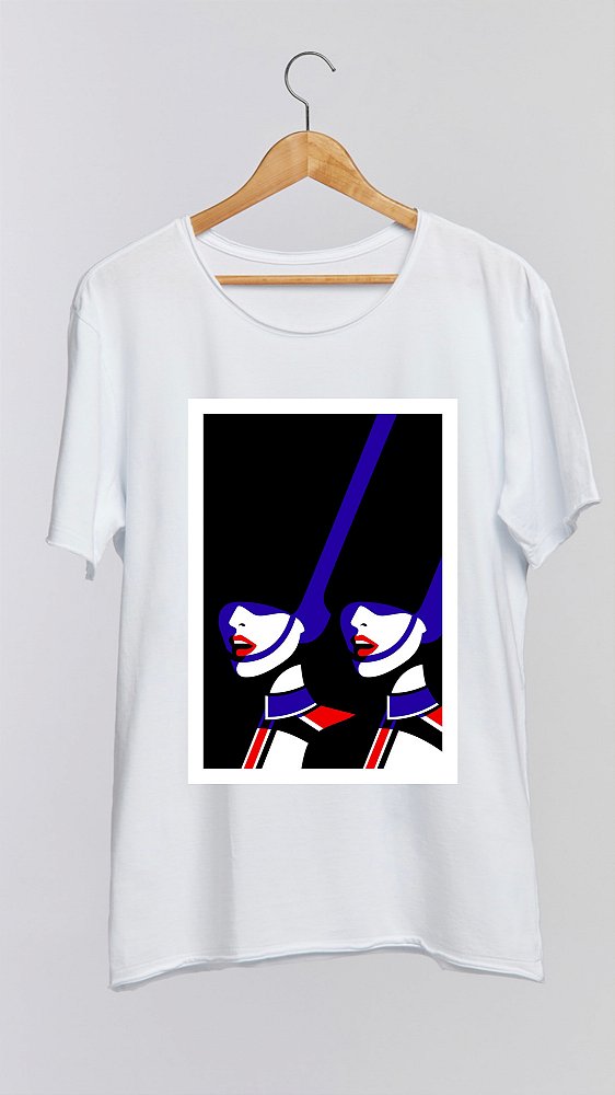 Camiseta SOLDIERS - 100% algodão corte a fio branca