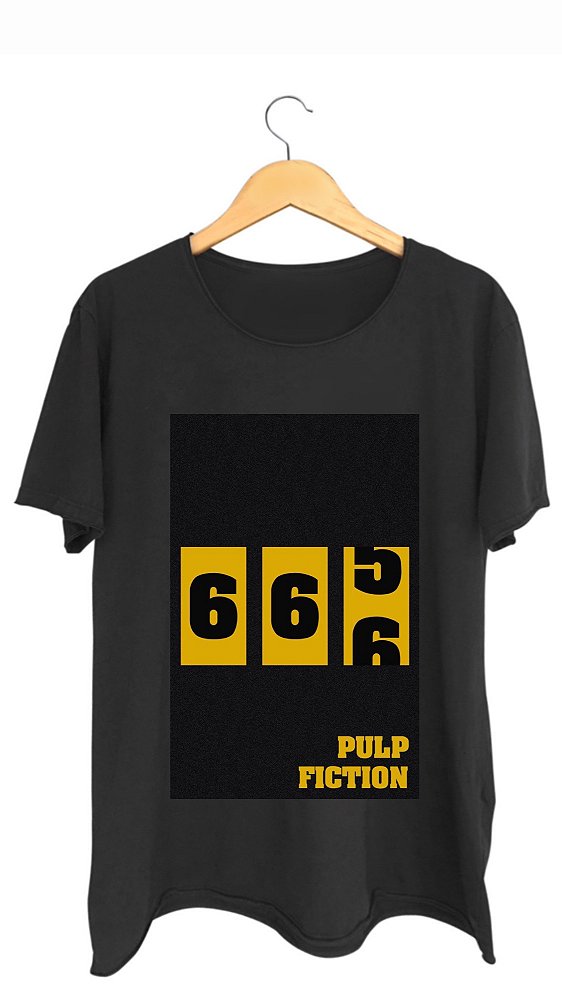 Camiseta PULP FICTION I - 100% algodão corte a fio preta