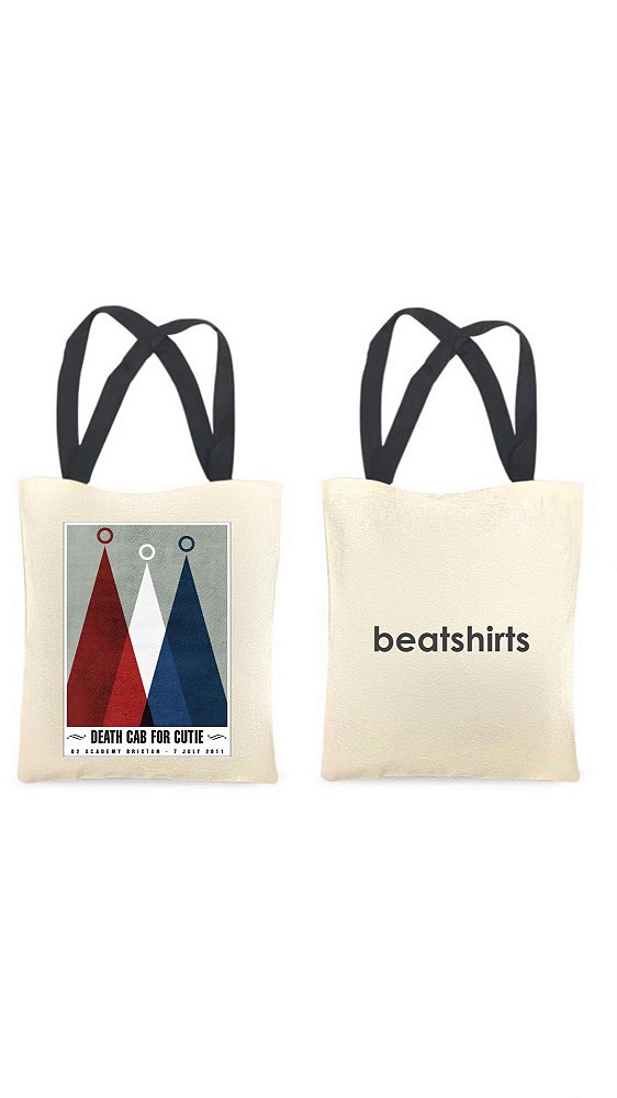 Ecobag com alça preta - 100% algodão - 30cmx40cm - DEATH CAB FOR CUTIE